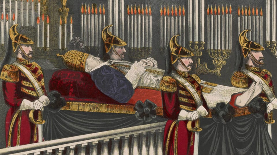 O funeral de um papa na Idade Média
